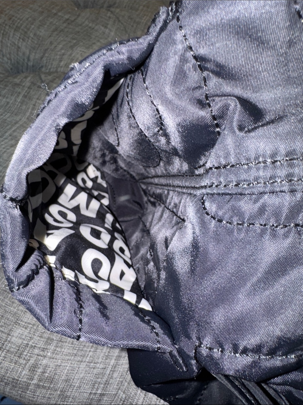 Marc Jacobs Bag Oversized Pretty Nylon Tate Embroidered Logo Black Quilted Tote - Picture 16 of 17